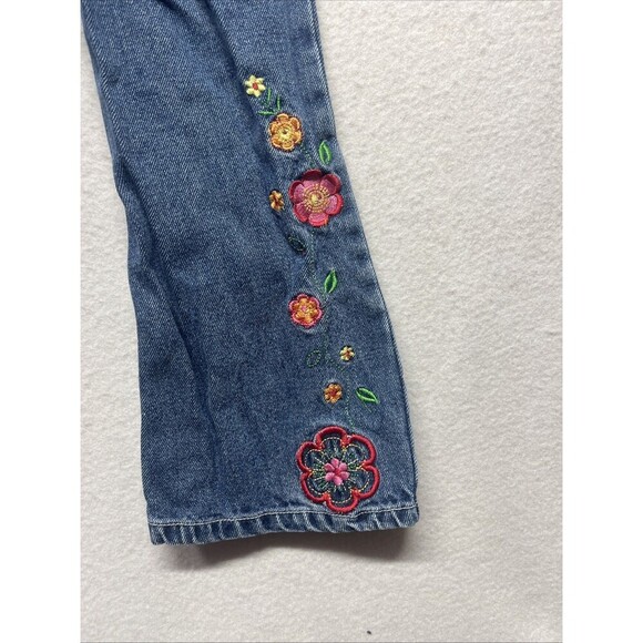 Vintage Circo Girls Blue Jeans Embroidered Flowers Size 8 - Picture 3 of 6